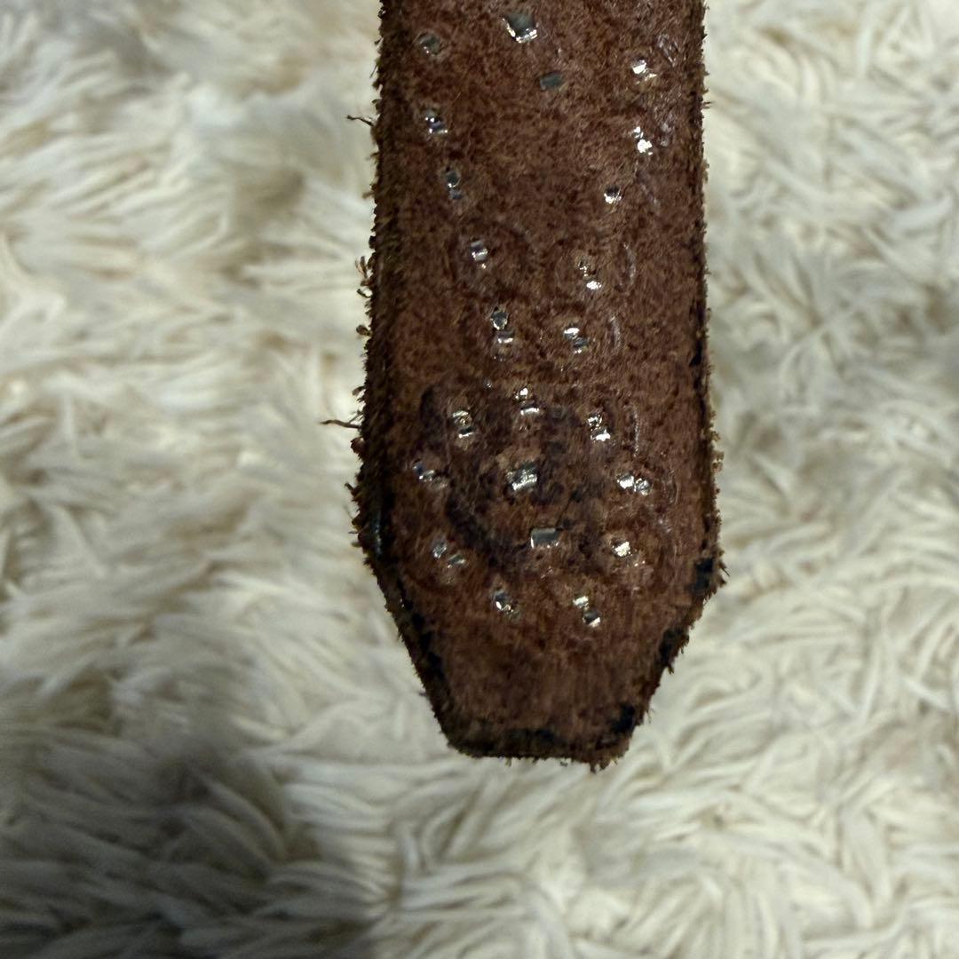 極美品 定価約7万 タグ付 HTC ナロー スタッズ ベルト ブラック 34