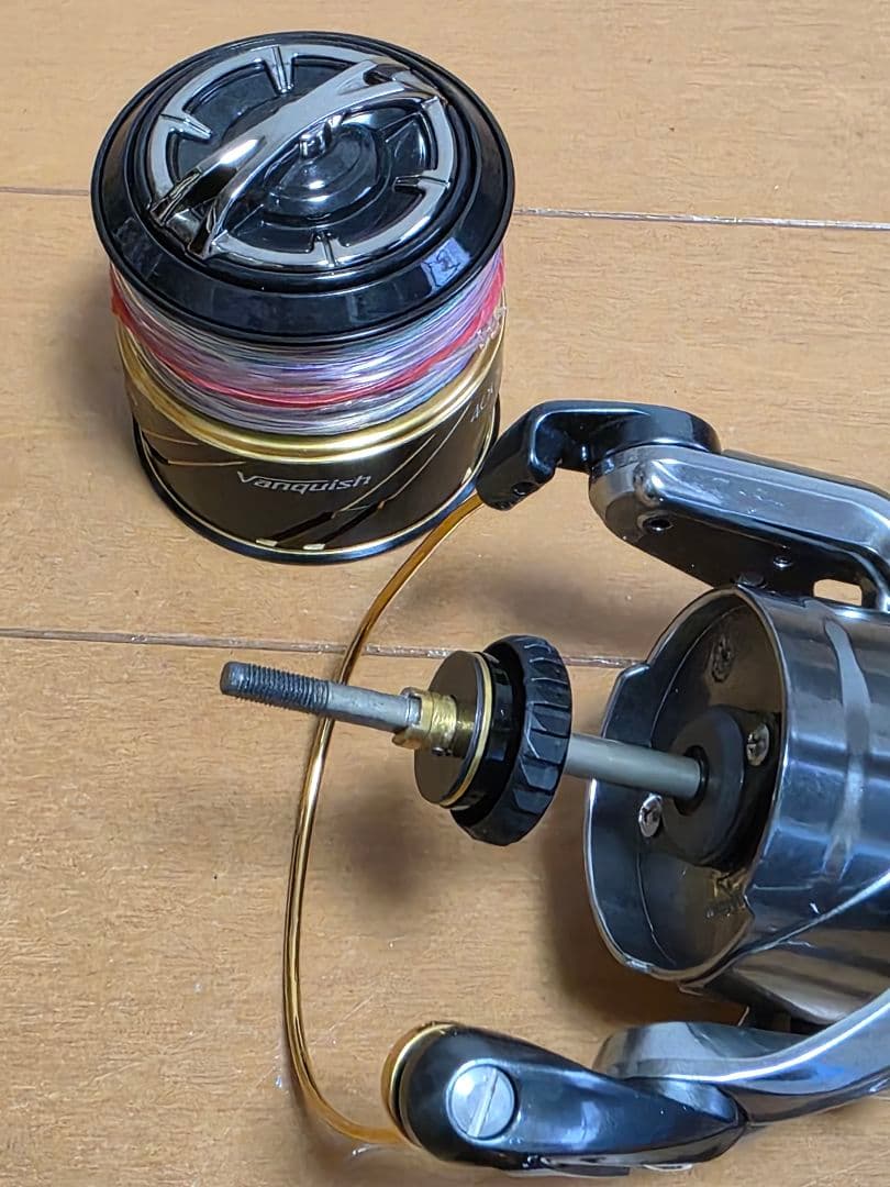 シマノ 16ヴァンキッシュ4000HG 夢屋アルミラウンド型ノブ リール