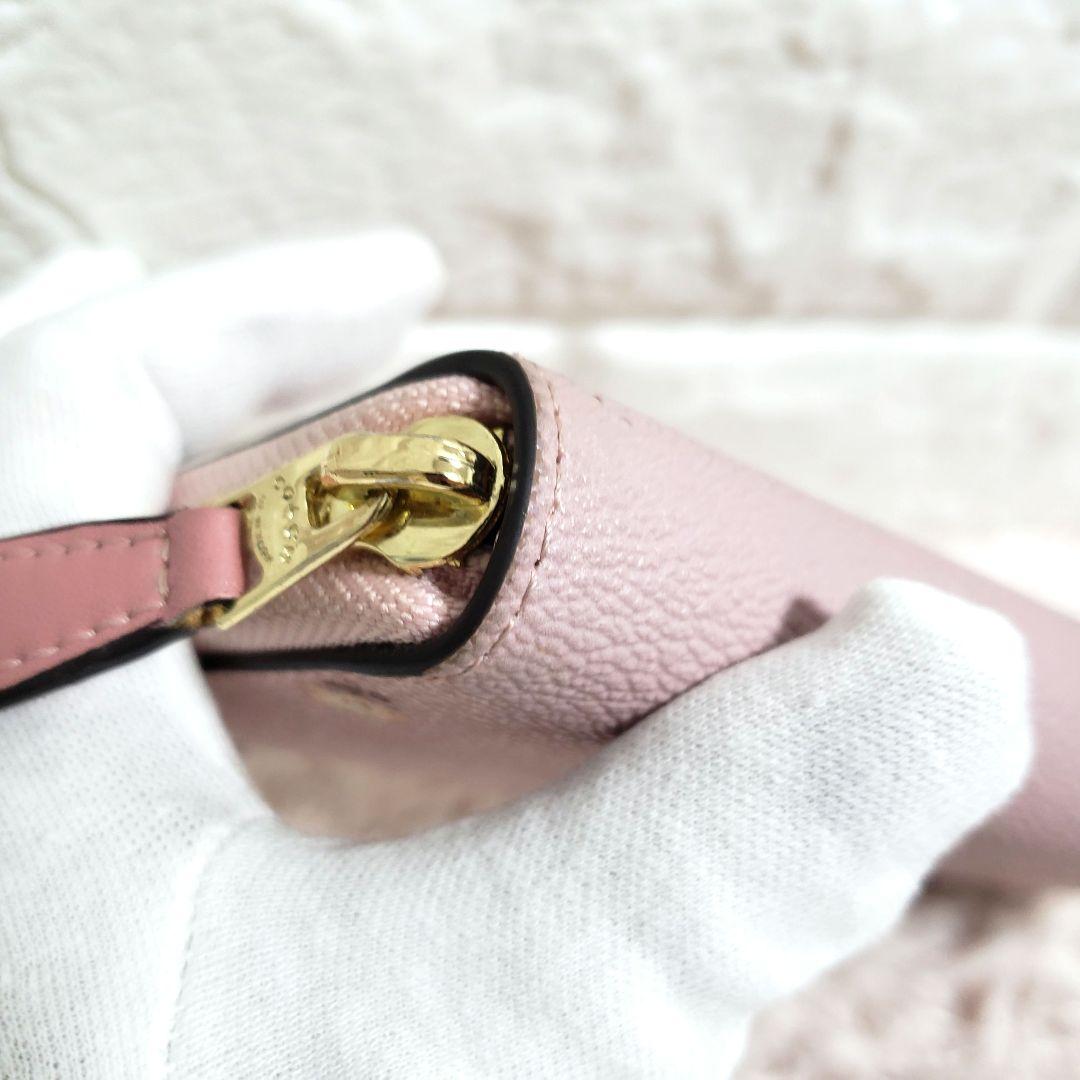 COACH コーチ 蝶々 バタフライ 花柄 ラウンドファスナー長財布 美品