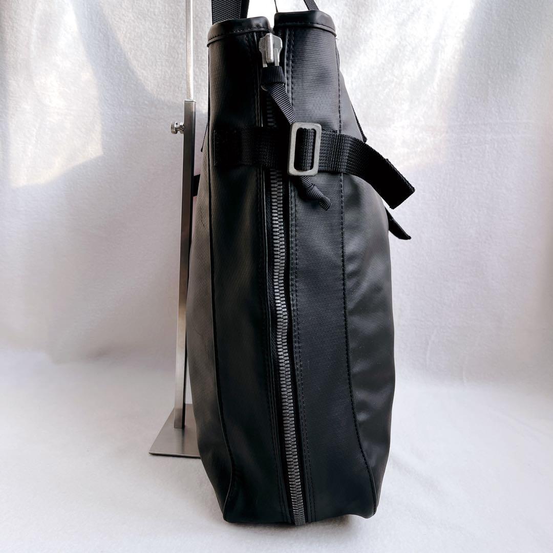 ラゲッジレーベル 青 トートバッグ 黒 大容量 肩掛け拡張機能A4ニュー