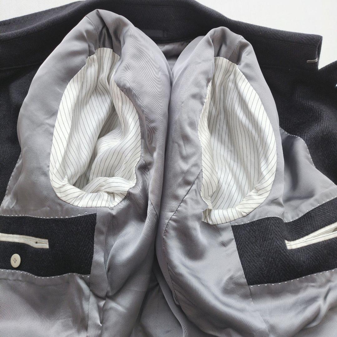 Mitsumine カシミヤ100% ステンカラーコート ヘリンボーン Mサイズ