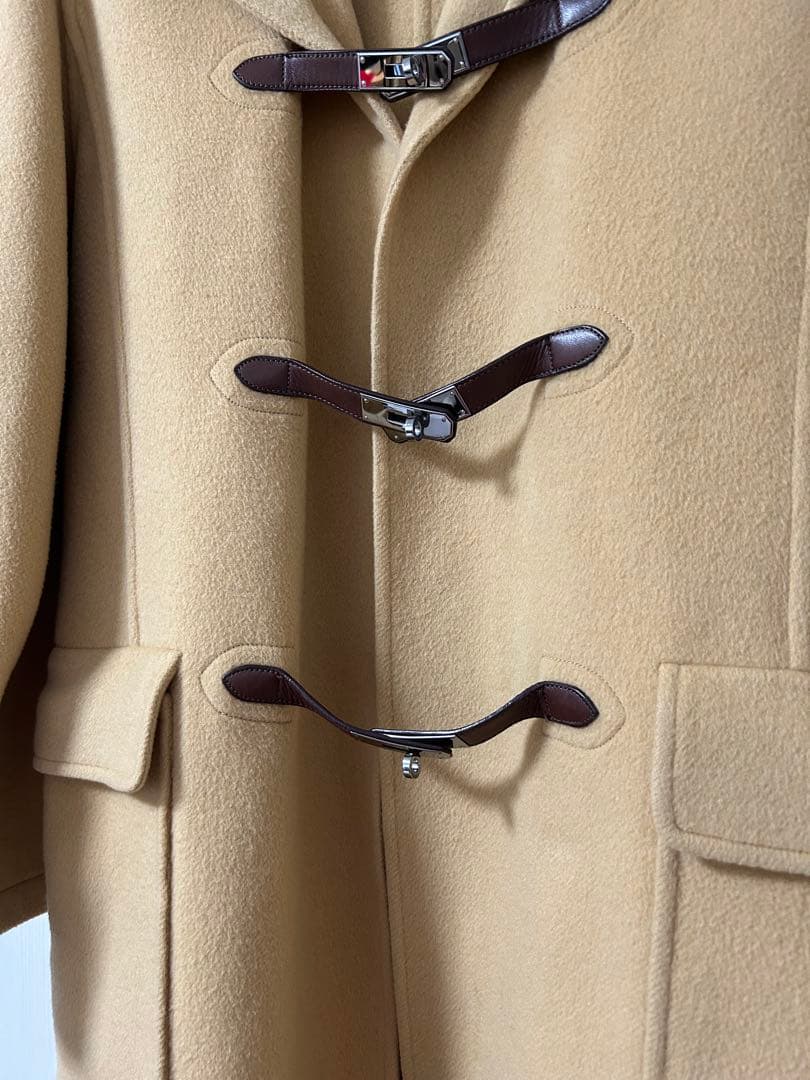 未使用級極美品 HERMES ケリー金具カシミヤダッフルコート 36キャメル