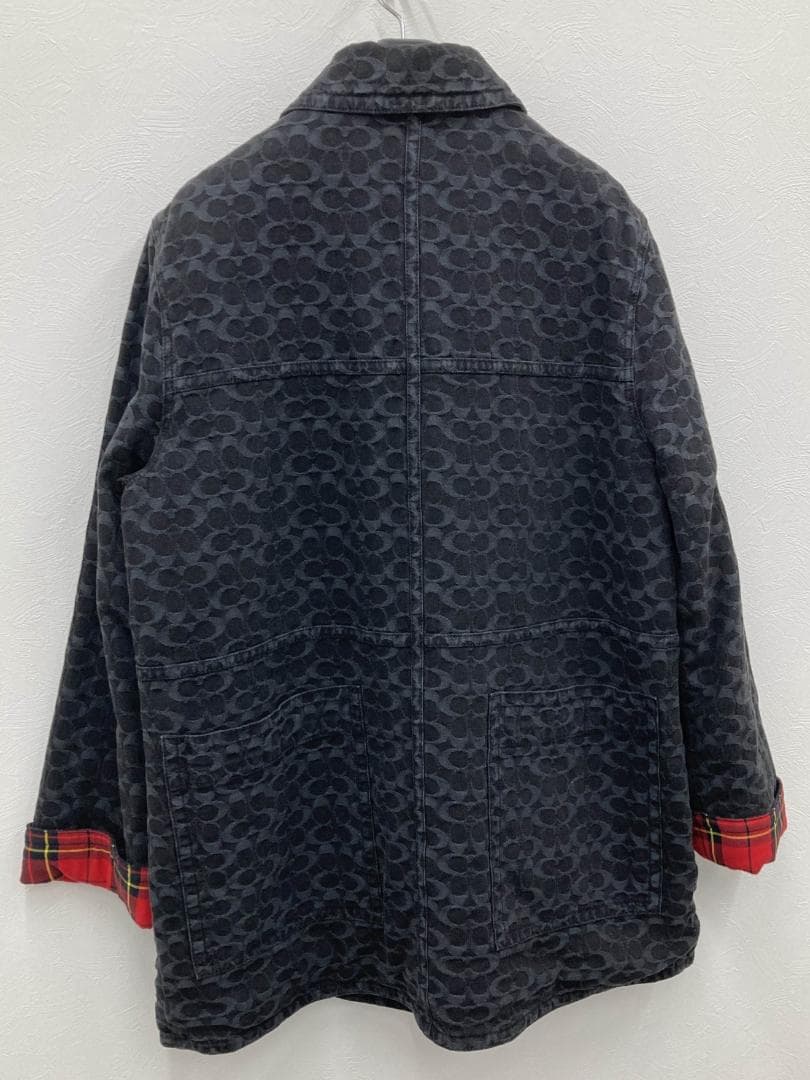 コーチ シグネチャー ジャカード デニム ボニー コート 黒 170 / 98A