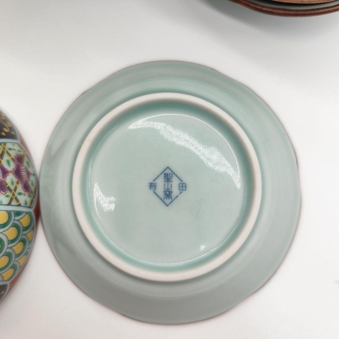 有田焼 聖山窯 丸紋 古伊万里 高台小鉢 小皿 10客 金彩 赤絵 - メルカリ