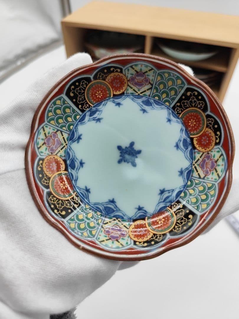 有田焼 聖山窯 丸紋 古伊万里 高台小鉢 小皿 10客 金彩 赤絵 - メルカリ