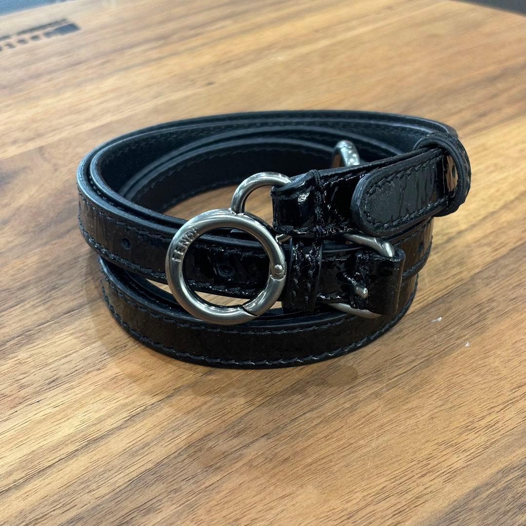 フェンディ FENDI ピーカブー ショルダーストラップ 黒 ブラック