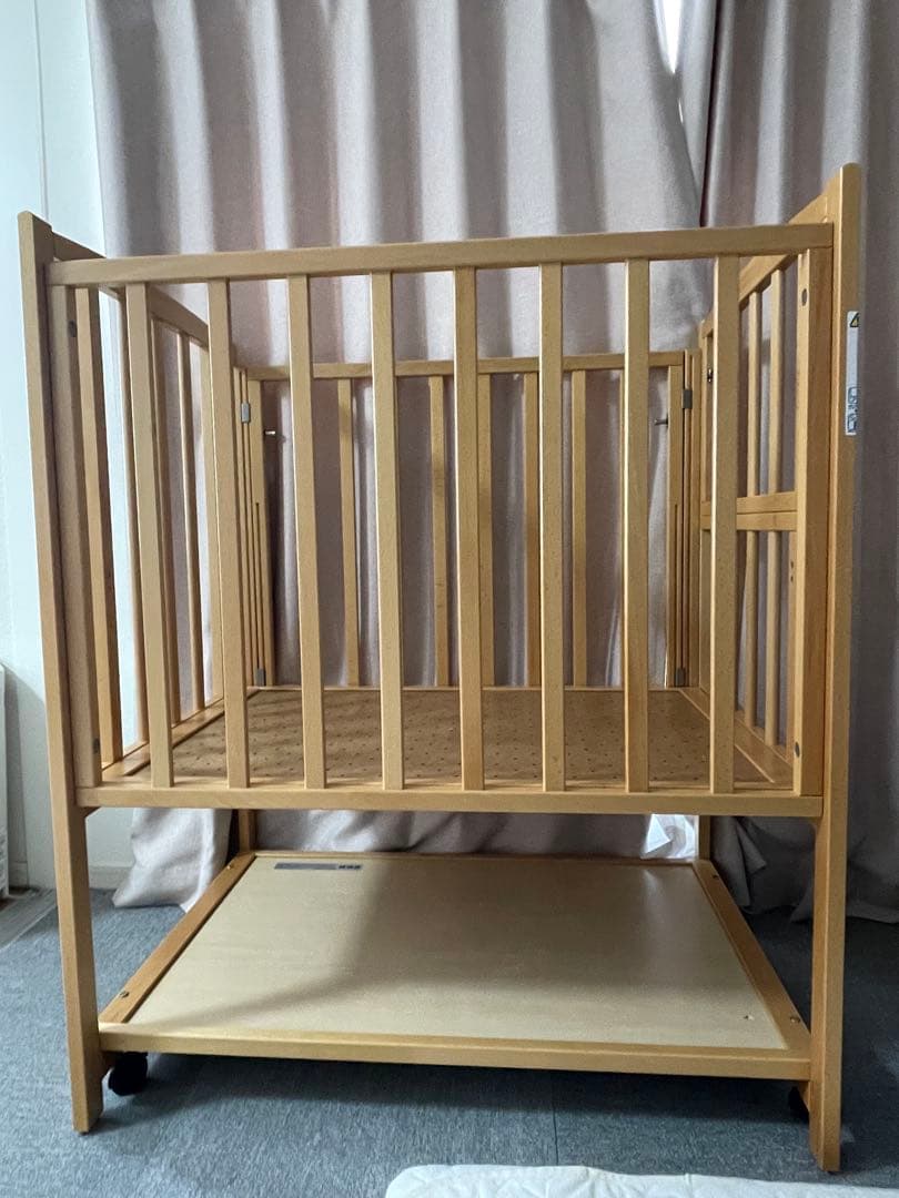 ヤマサキ　ツーオープン　布団60×90センチ用　ミニベビーベッド コンパクトベッド ツーオープン ミニベッド | 国産ベビーベッド製造