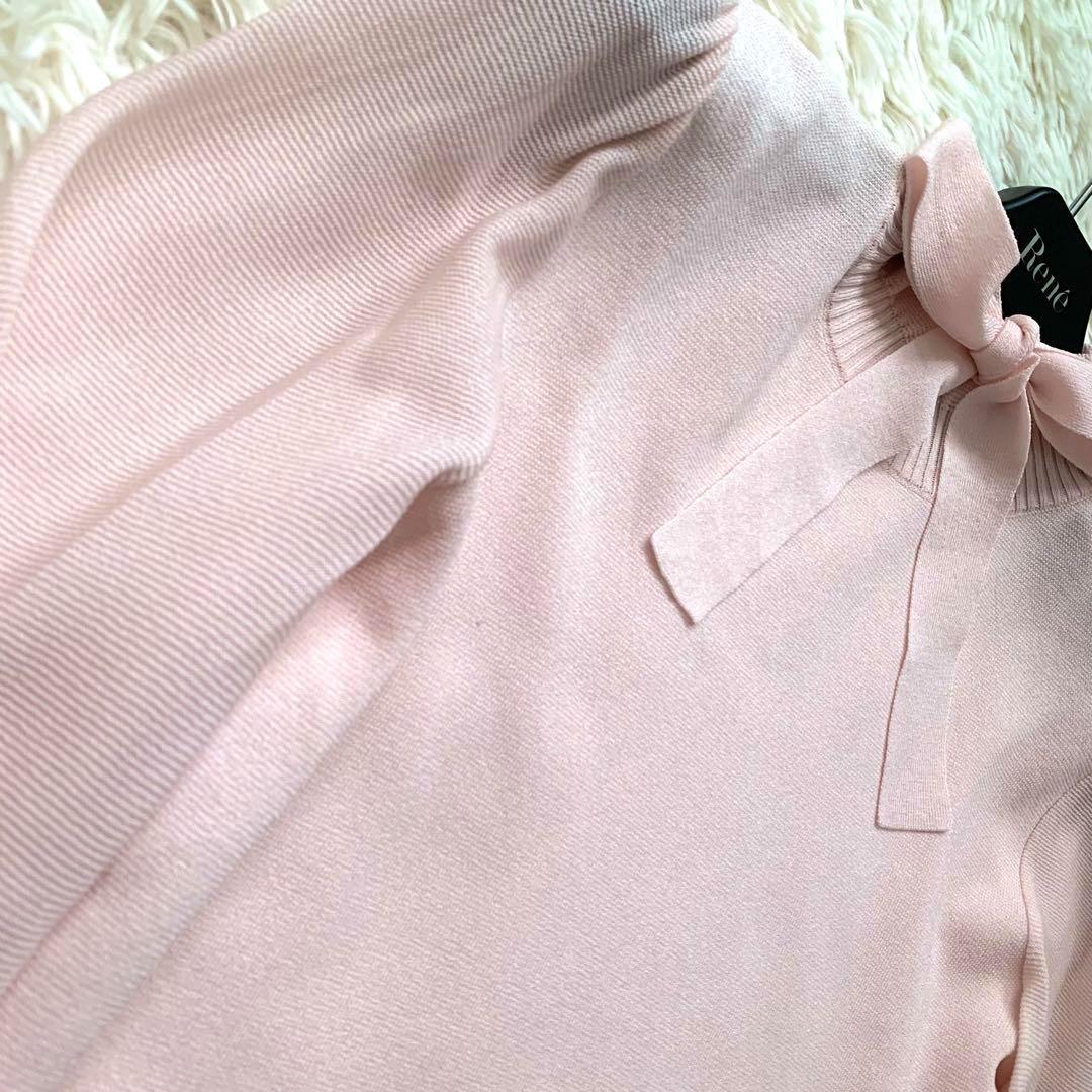 極美品✨エムズグレイシー 22年モデル フリル ニット ボウタイ リボン