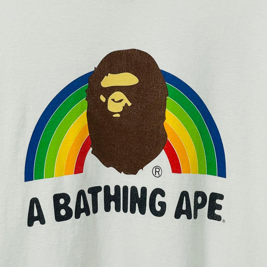 a bathing ape エイプ レインボーロゴ ロンT 長袖 Tシャツ L - メルカリ