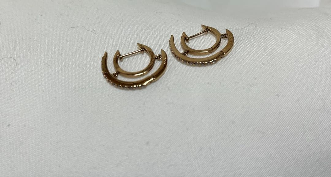 ゴールド フープピアス ストーン付き　K18 楽天市場】『ポイント20倍』イエローゴールド(K18YG) カラーストーン