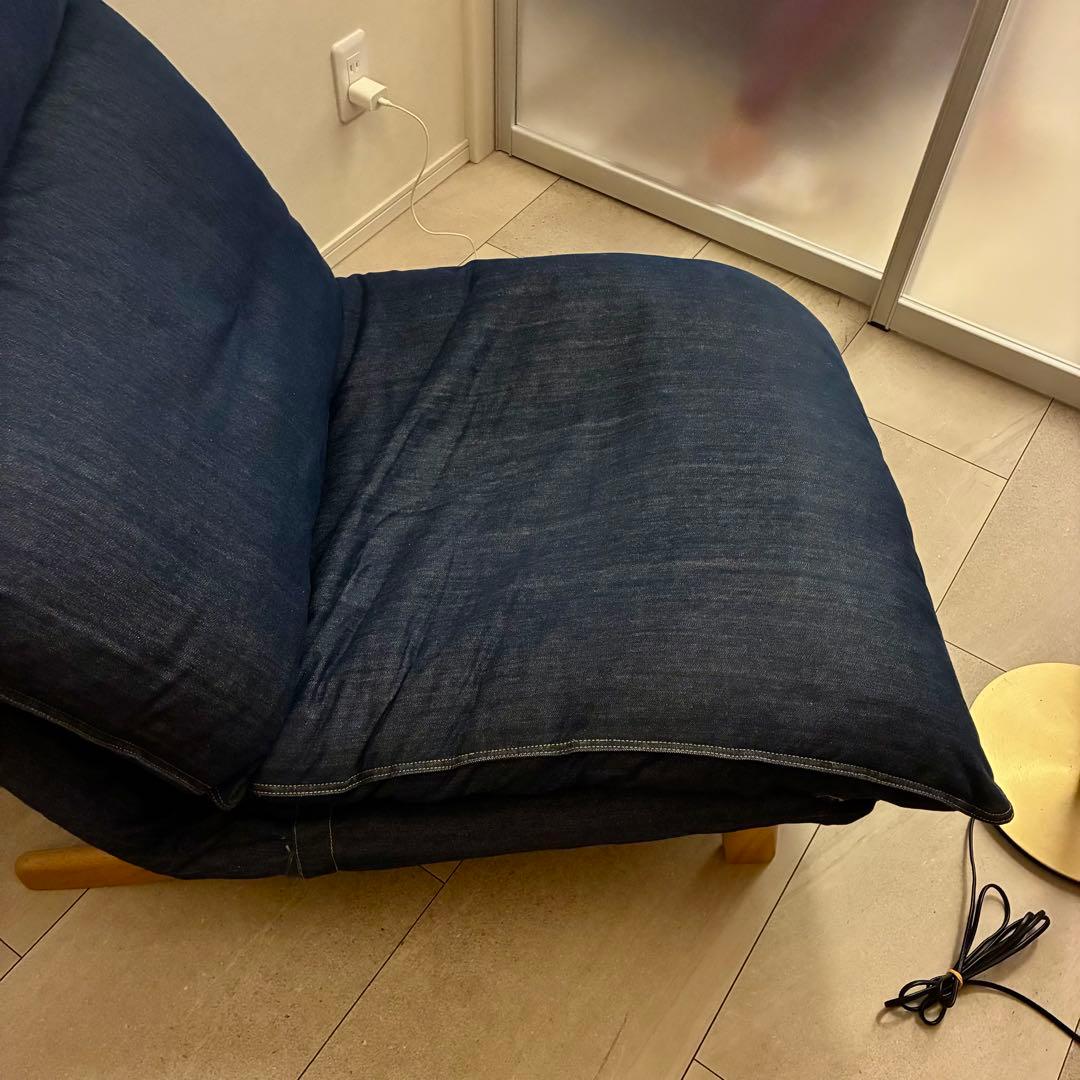 引き取り限定 状態良好 無印良品 ハイバック リクライニングソファ廃盤