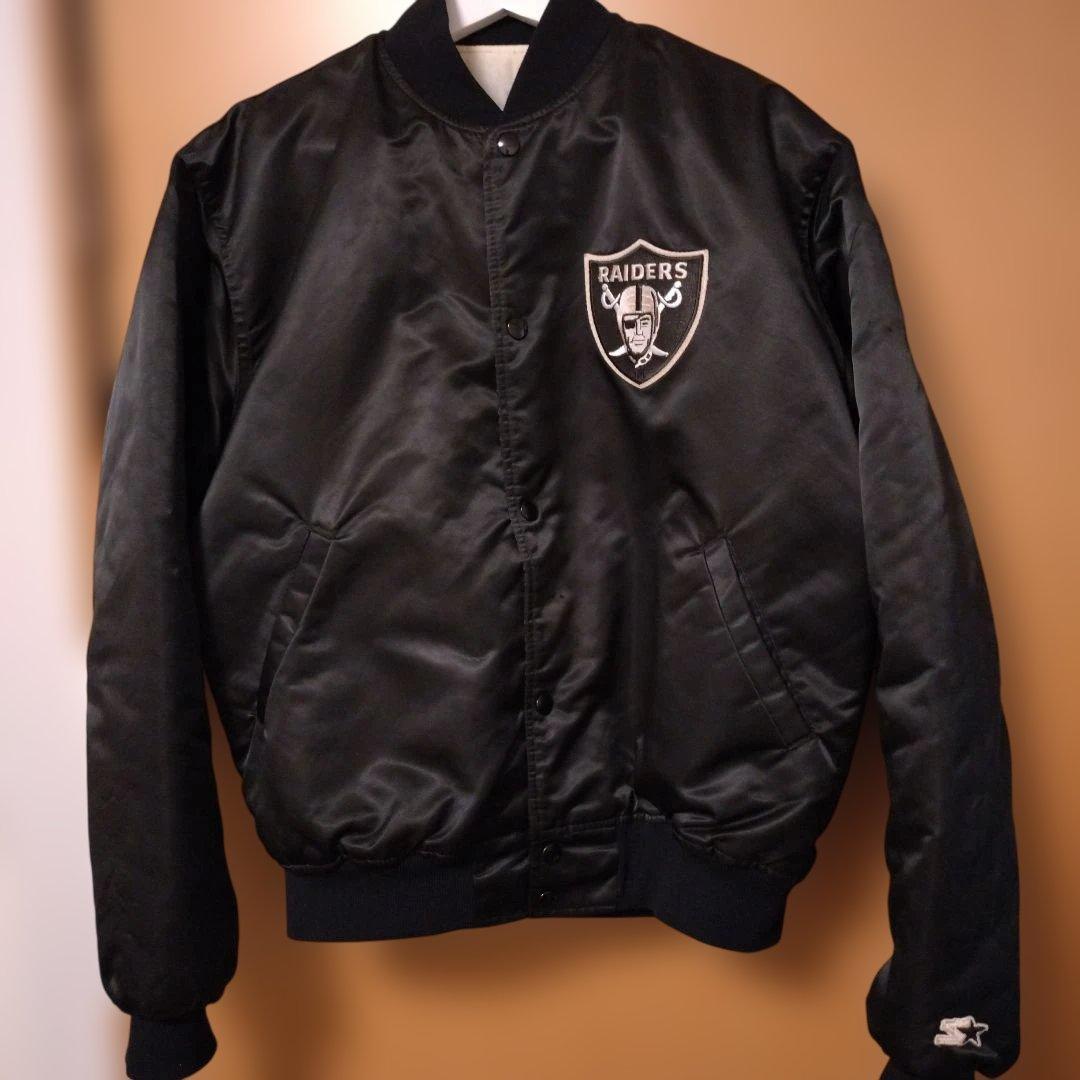 【USA製80年代】RAIDERS スタジャン ヴィンテージ 古着 80s USA製 NFL Las Vegas Raiders レイダース オール ウール