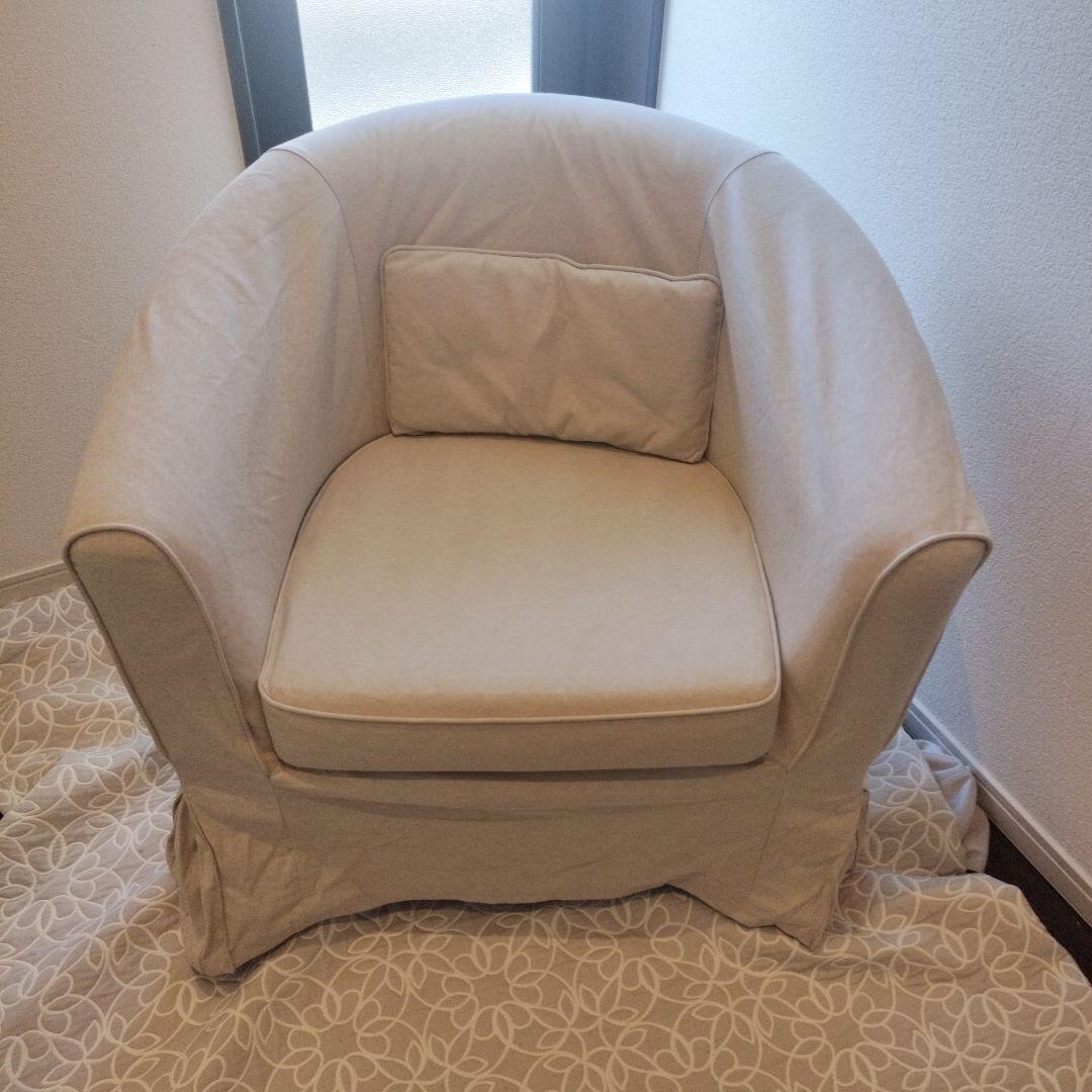 IKEA　ベージュ 布製ラウンド型1人掛けソファ IKEA ベージュ 布製ラウンド型1人掛けソファ