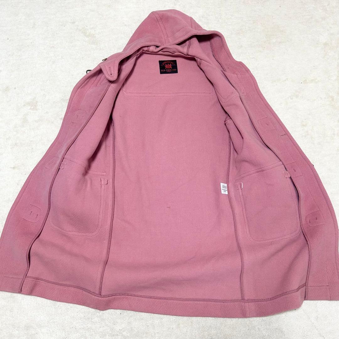 希少 オールドイングランド ロングダッフルコート ピンク ヘリンボーン