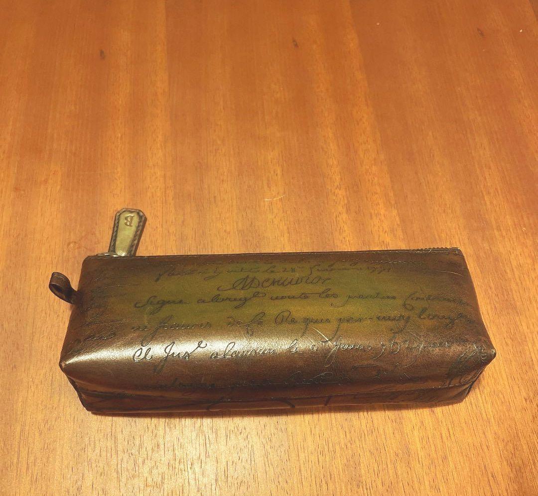 希少・廃盤】ベルルッティ カーキ オーダー カリグラフィ ペンケース