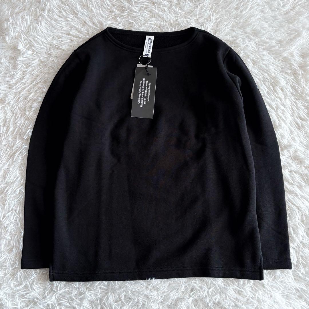 新品タグ付き ループウィラー ビームスプラス スウェット ボートネック 黒 L BEAMS PLUS（ビームス プラス）【別注】LOOPWHEELER / Sweat Boat Neck