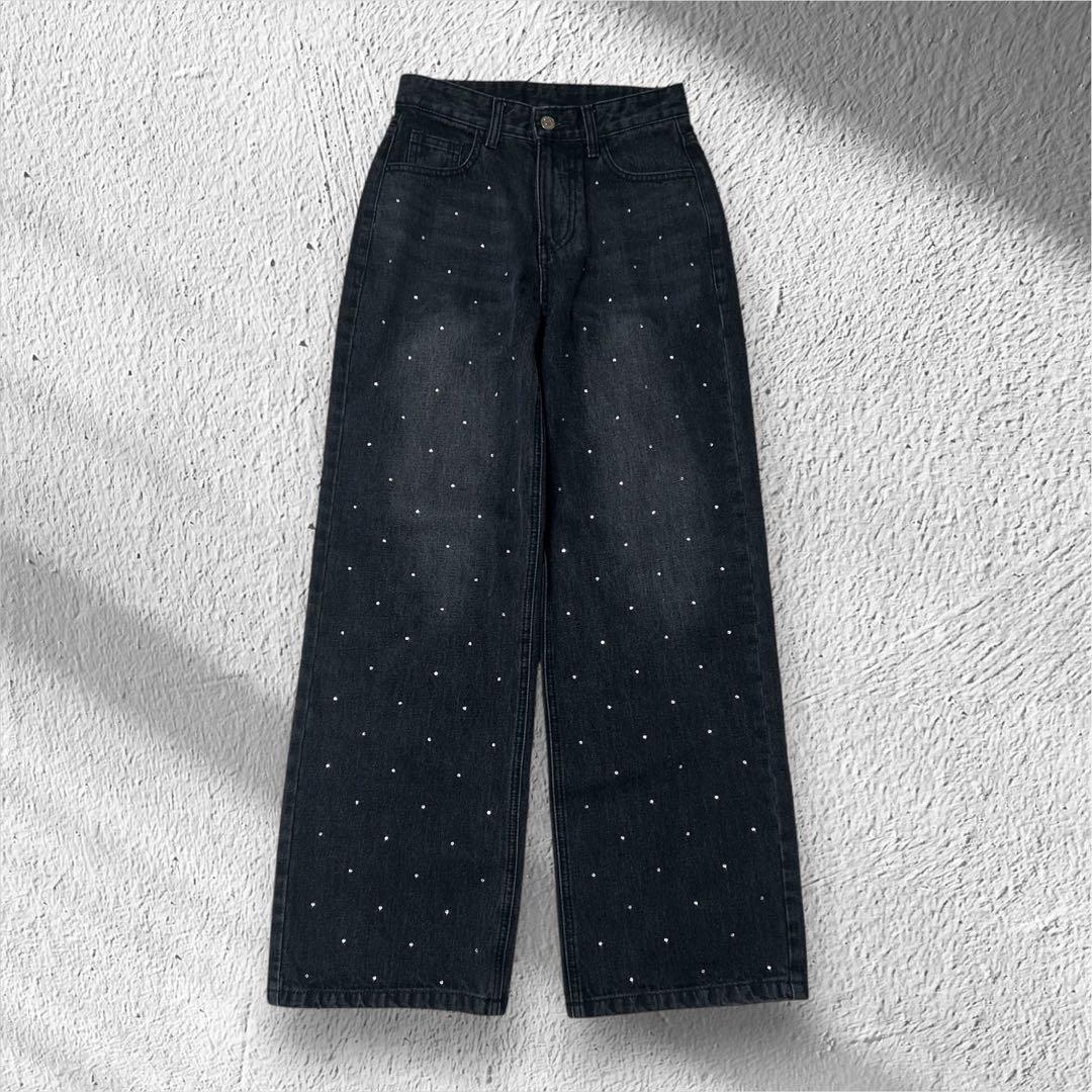 エピヌ epine é rhinestone jeans ラインストーン デニム - メルカリ