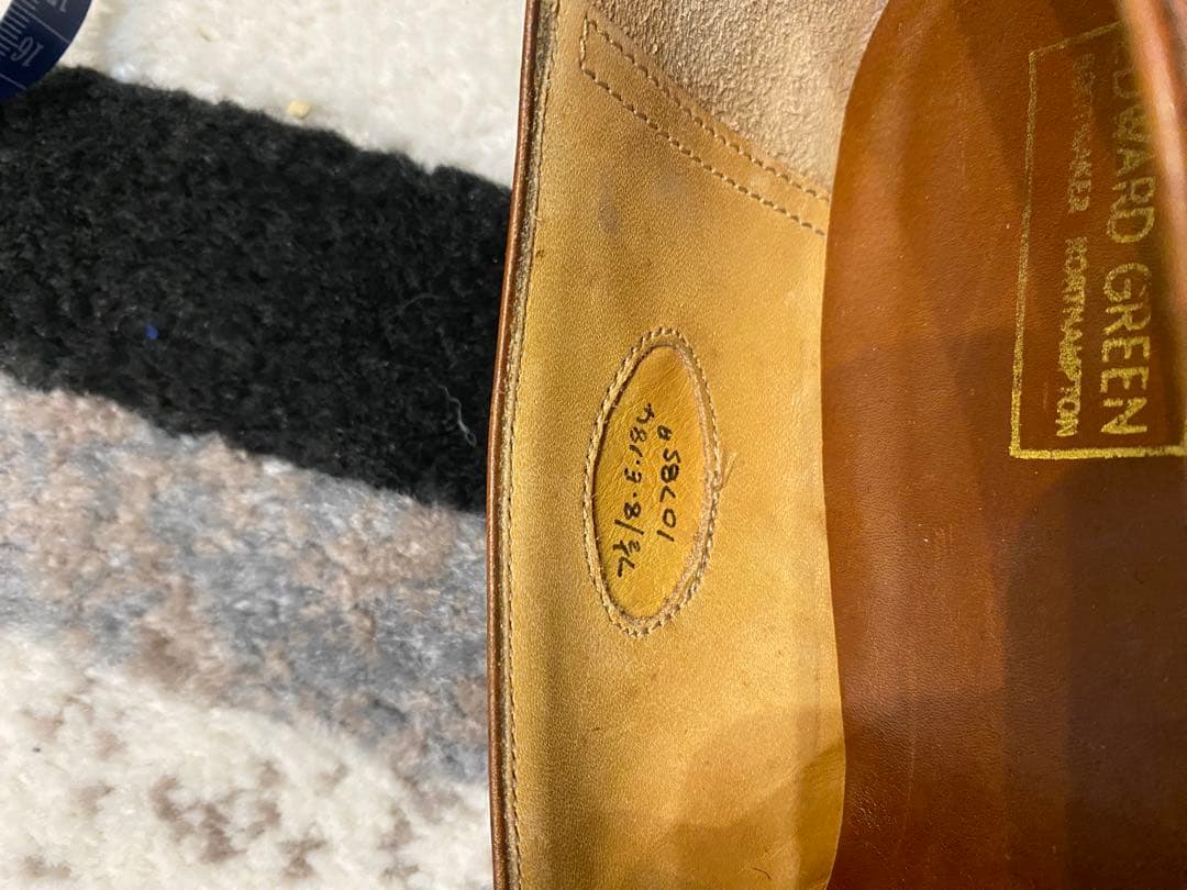 ☆美品旧 エドワードグリーン バタフライ ローファー 7.5ブラウン