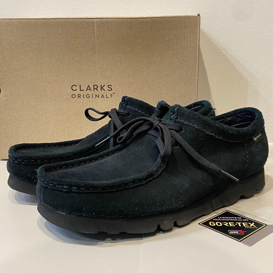 クラークス ワラビー GORE-TEX ブラック Clarks UK8 26.5 WallabeeGTX / メンズ ワラビーゴアテックス（ブラックレザー