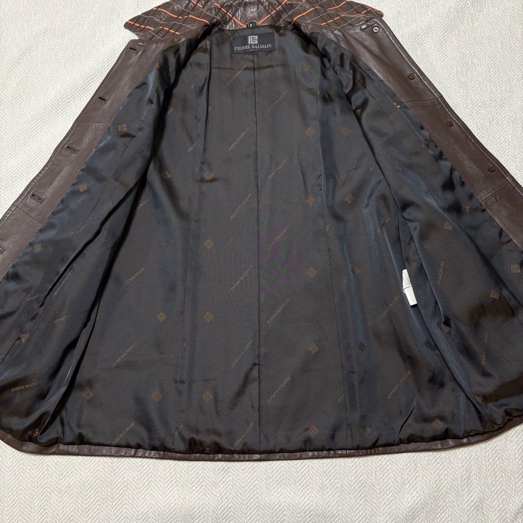 極美品 PIERRE BALMAIN VINTAGE ナッパレザー レザーコート - メルカリ