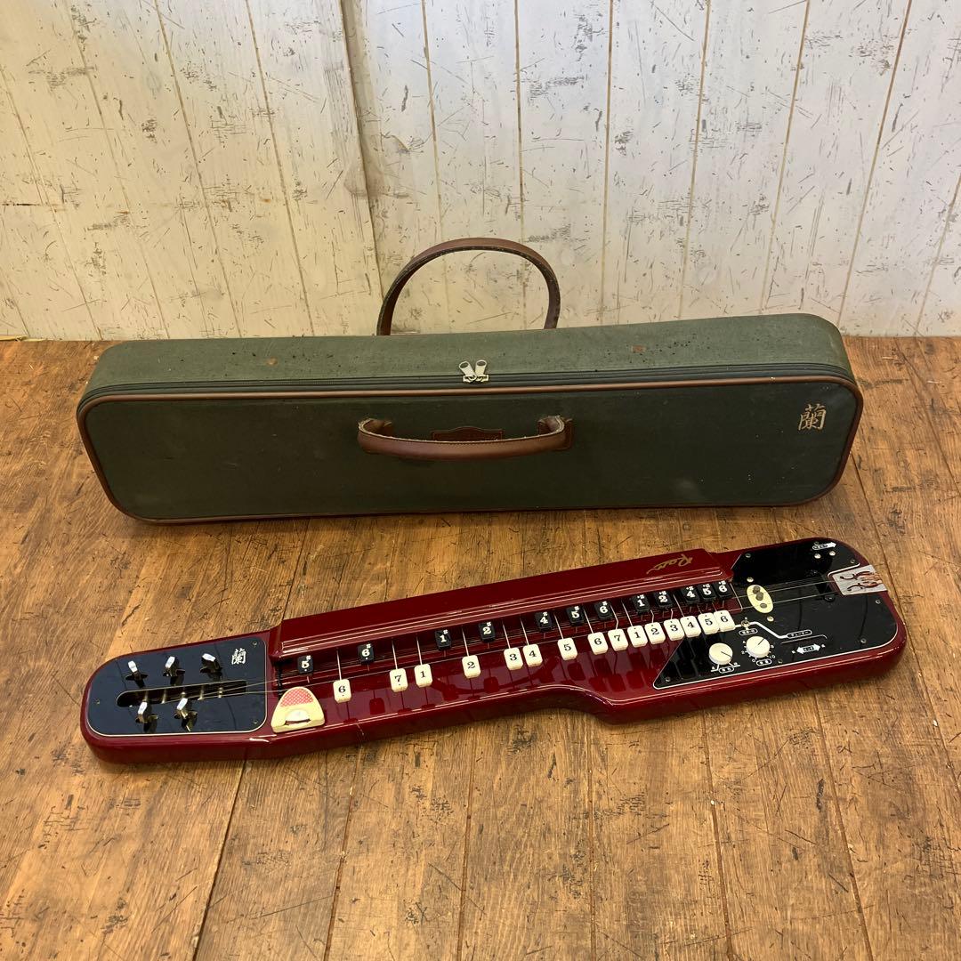 スズキ SUZUKI 蘭 電気大正琴 大正琴 弦楽器 和楽器 琴 ピック付