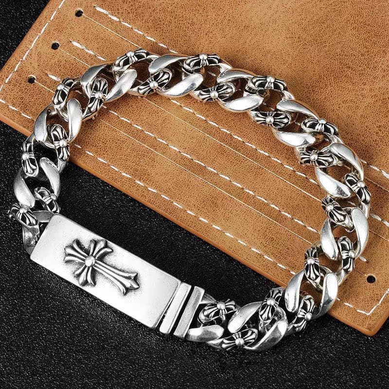 シルバー925 クロスモチーフ ハーフクロスチェーン ヴィンテージ