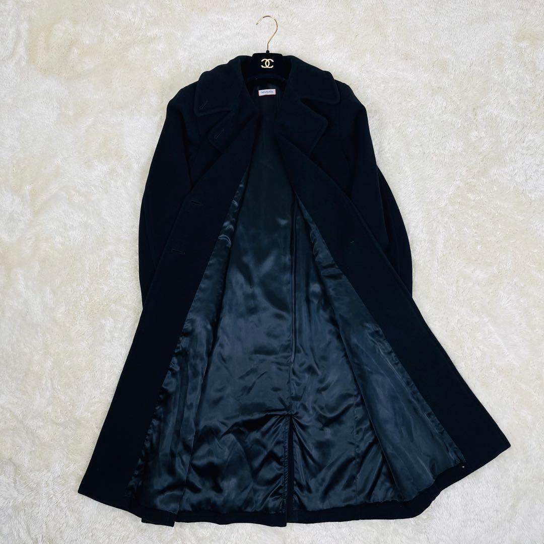 ロングコート MAX&Co. マックスアンドコー アンゴラ混 黒 38 M - メルカリ