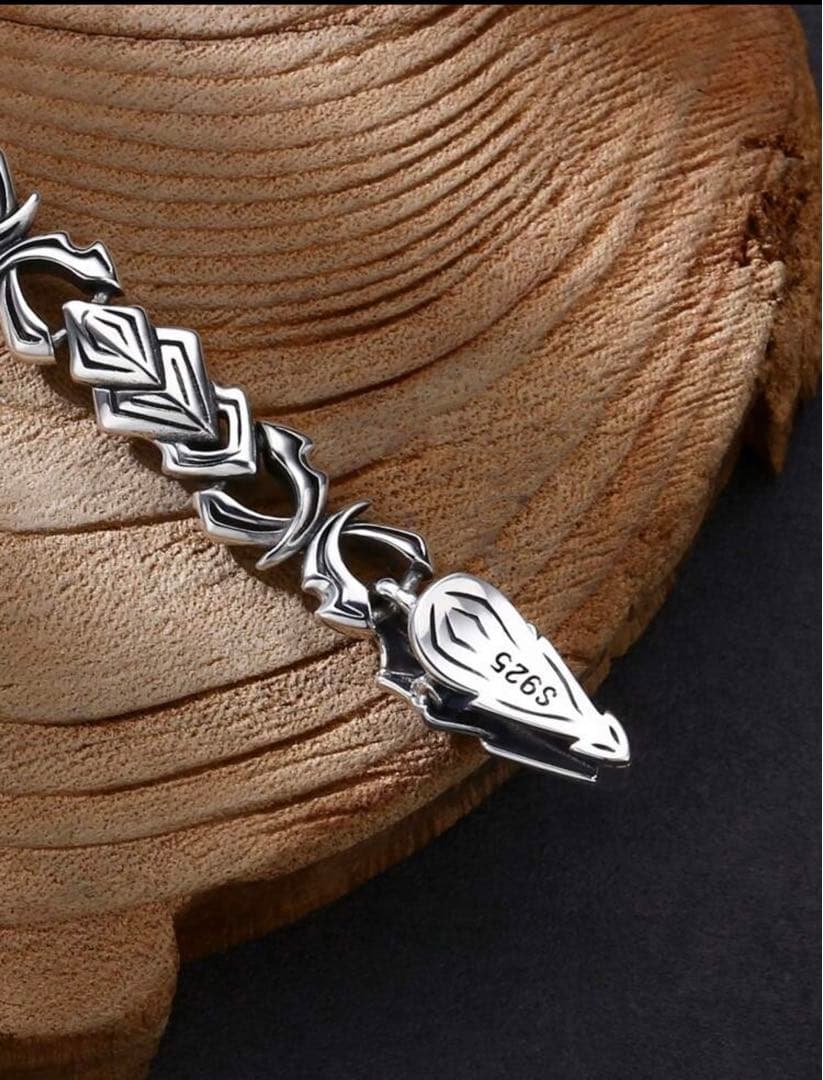 925スターリングシルバー レトロ＆ディストレストスタイルの 新しい