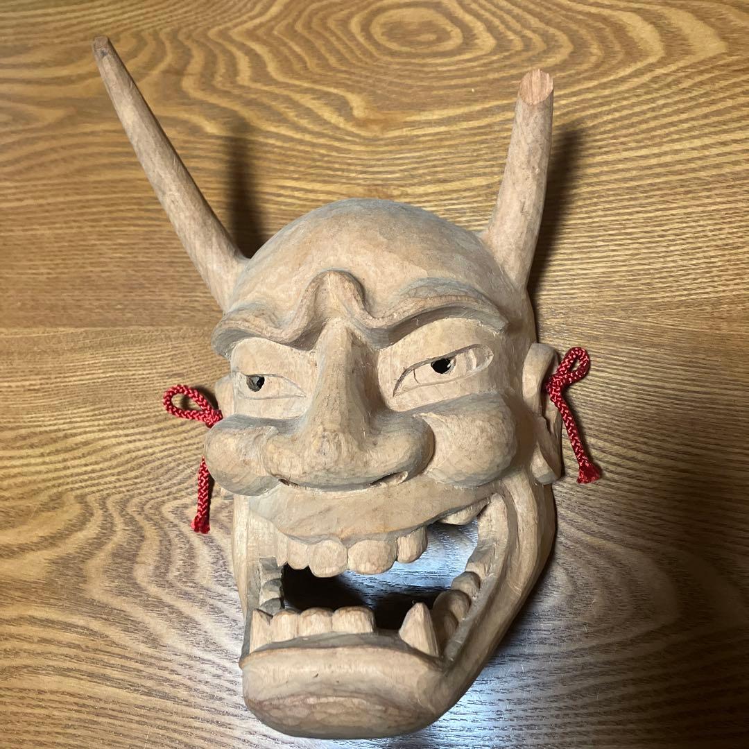 お面 能面 木彫り 般若 - メルカリ