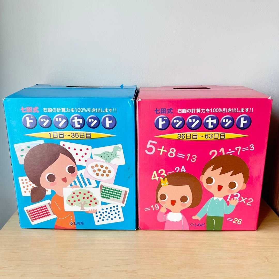 七田式 ドッツカード セット 説明書・DVD付き 知育教材 中古 説明書