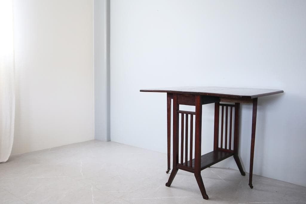 英国アンティーク木製ゲートレッグテーブル/ダイニング机/バタフライ