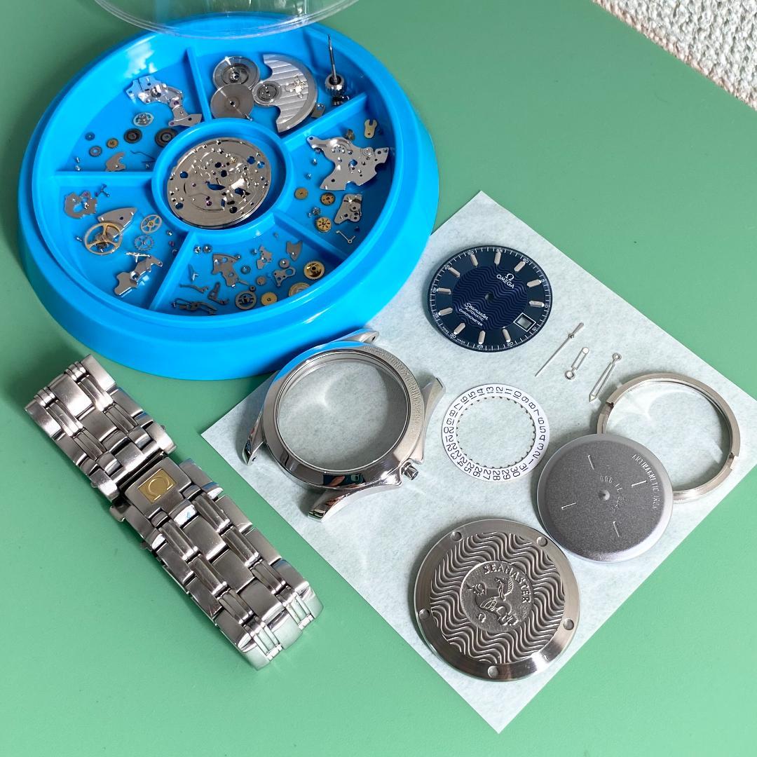 OH済 箱付き オメガ シーマスター 120 クロノメーター 青文字盤 自動