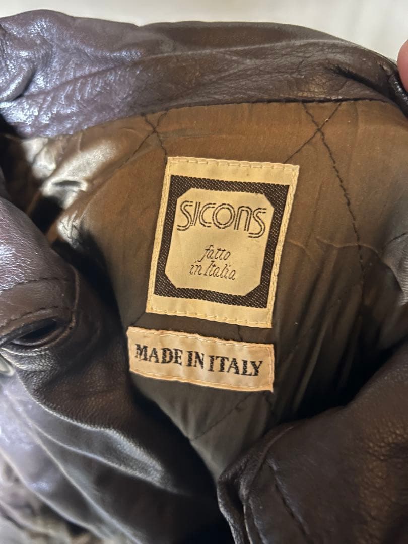ITALY VINTAGE “SICONS” Brown Leather
