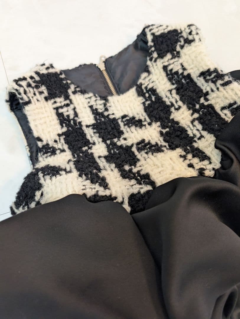 sheller gingham tweed bloom tops - メルカリ