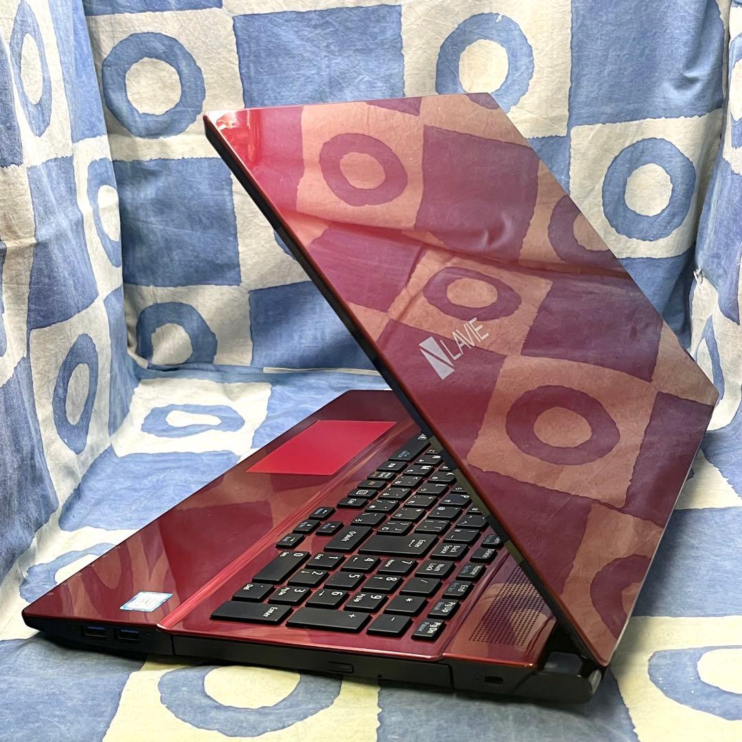 快適SSD☆大人気赤ノートPC♪ブルーレイ&カメラ！第7世代！Windows11