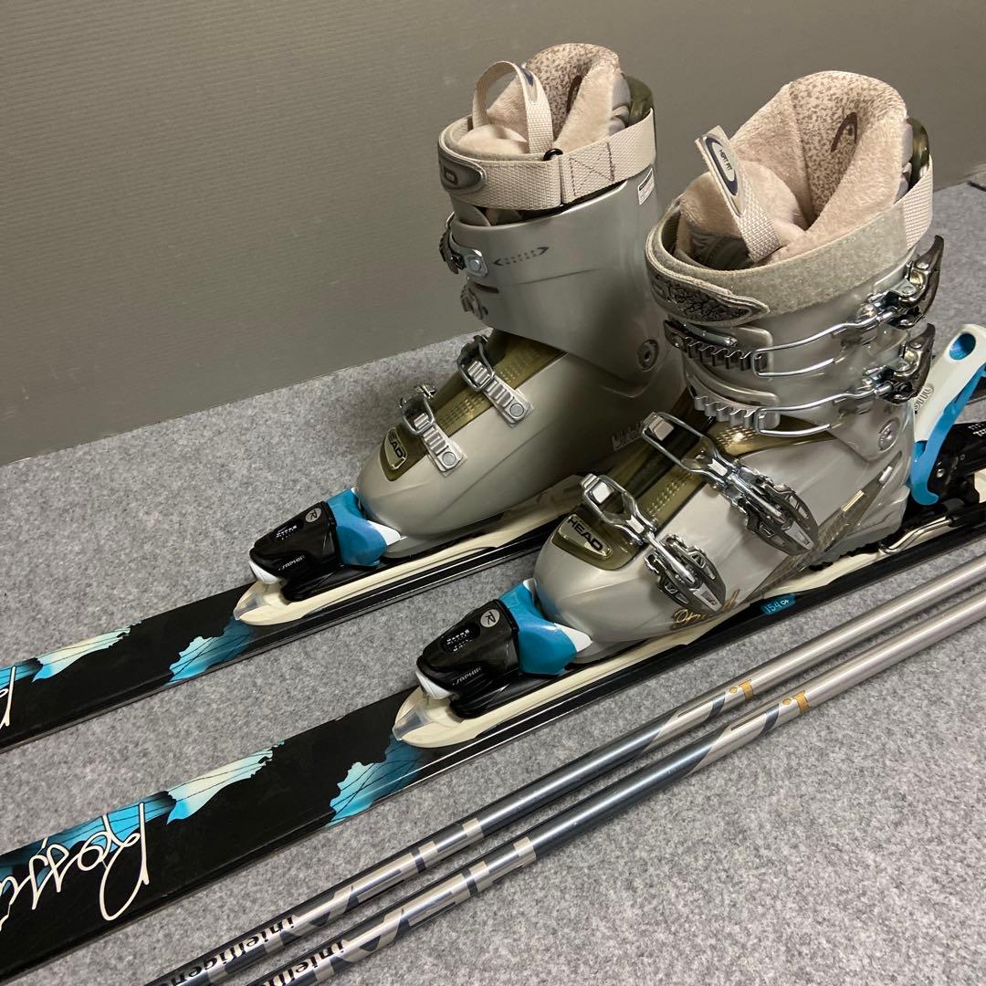 ★メンテナンス済　大人スキーセット 板154cmブーツ 25~ 25.5cm
