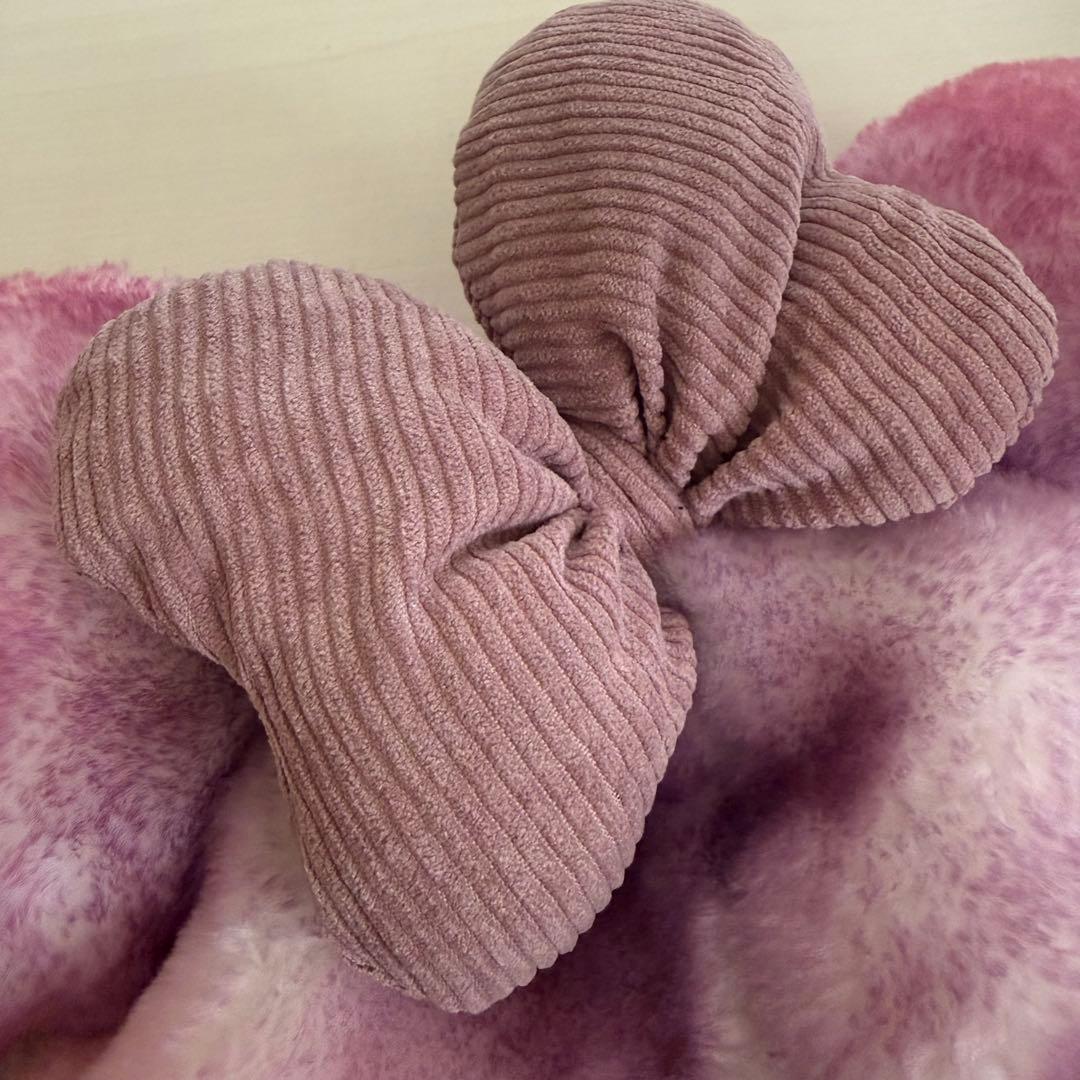 ミニー マフラーキャップ 耳付きファンキャップ ピンク紫 ディズニー