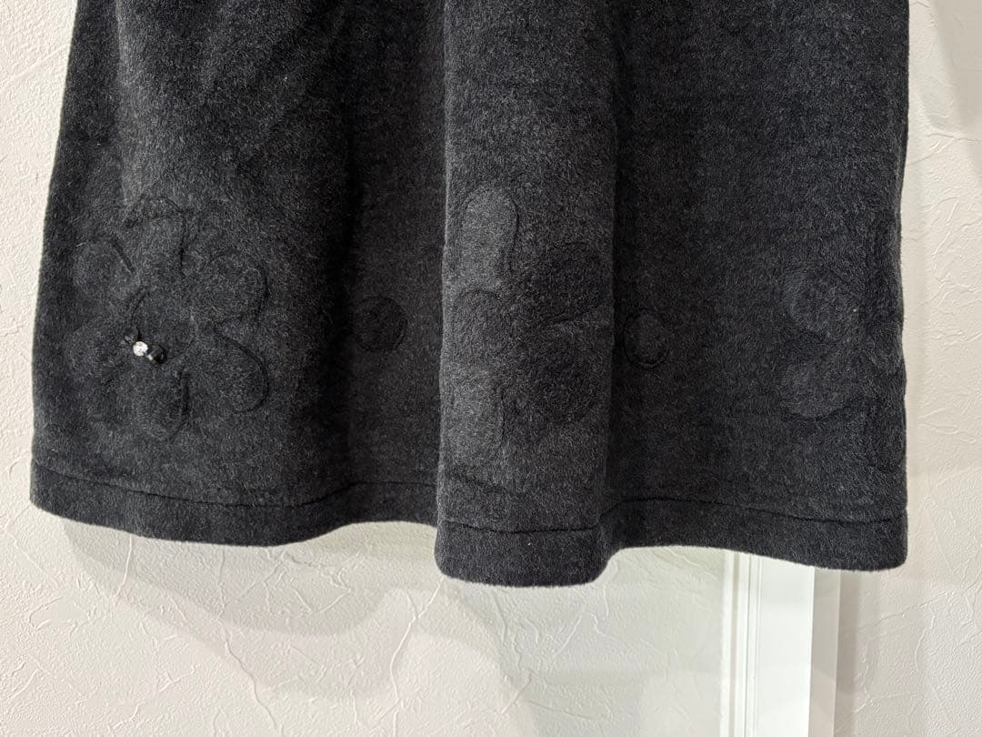 月末限定❗️potechino ポテチーノ さえら ダークグレー ロングコート