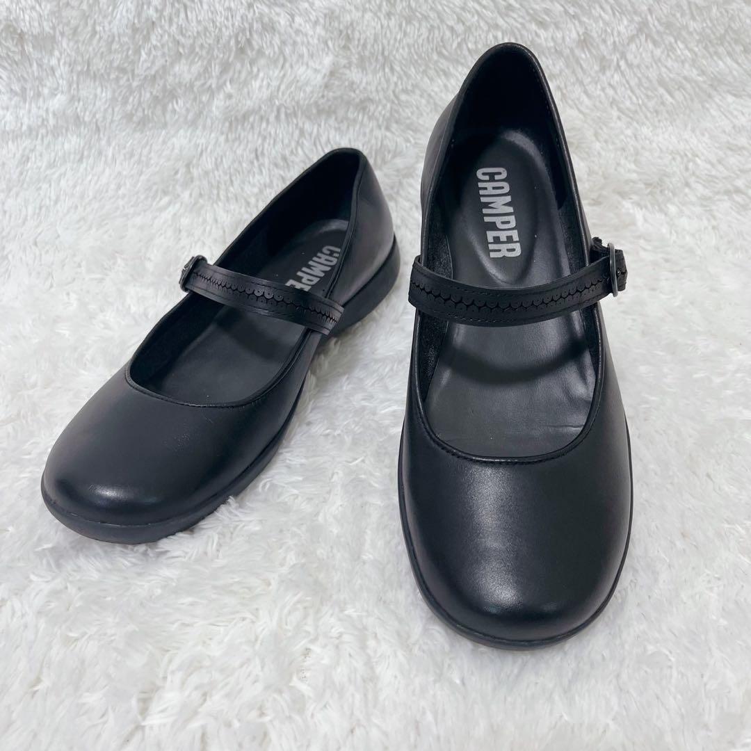 未使用級 CAMPER スパイラルコメット メリージェーン 37 ブラック カンペール CAMPER SPIRAL COMET （ブラック） -ファッション通販