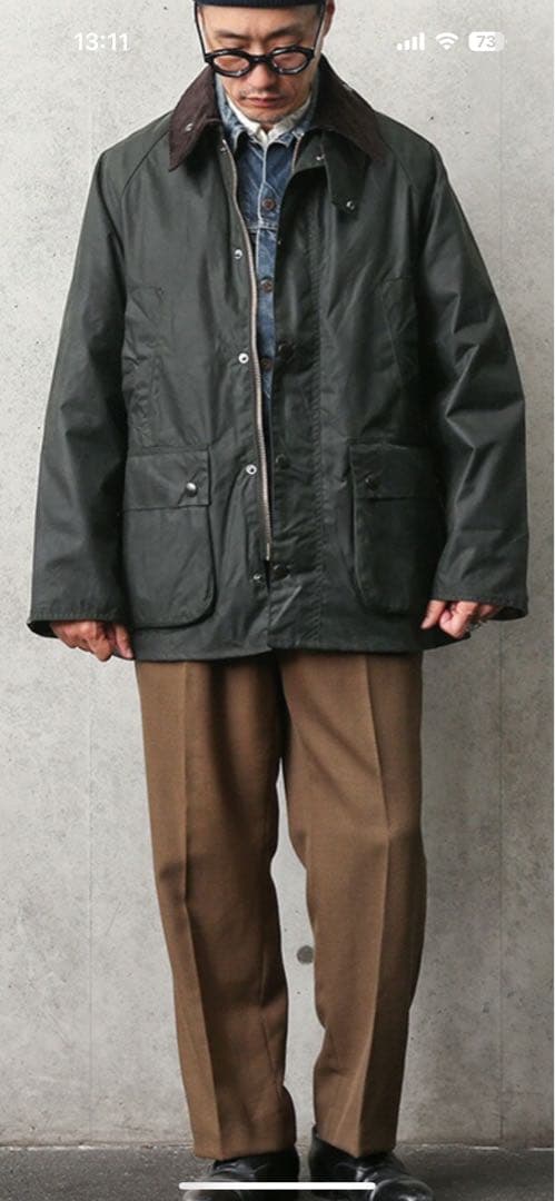 Barbour OSビデイル メンズ セージ サイズ36 - メルカリ