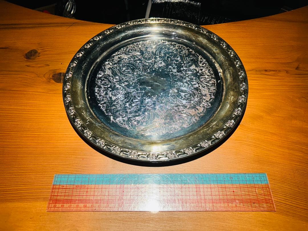 USAアンティーク】 シルバープレート　大皿　トレー　トレンチ IMG_2038_5d0c3880-80c3-4566-