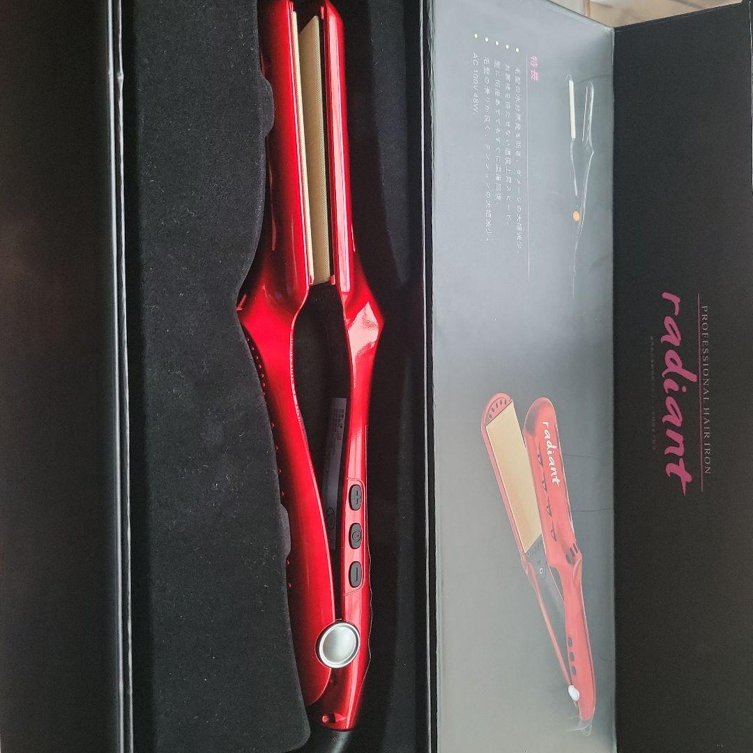 radiant ストレートヘアアイロン レッド（新品） radiant（ラディアント） 18mm ヘアアイロン ストレート プロ仕様