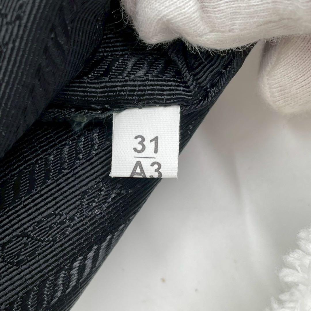 美品 プラダ テリークロス ハンドバッグ ミニバッグ トライアングル