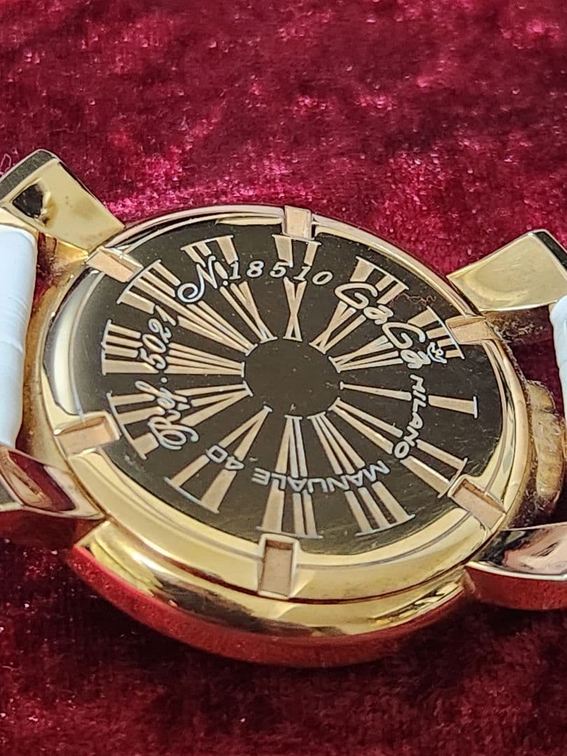 箱付 ガガミラノ マヌアーレ 5021 QZ シェル文字盤 - メルカリ