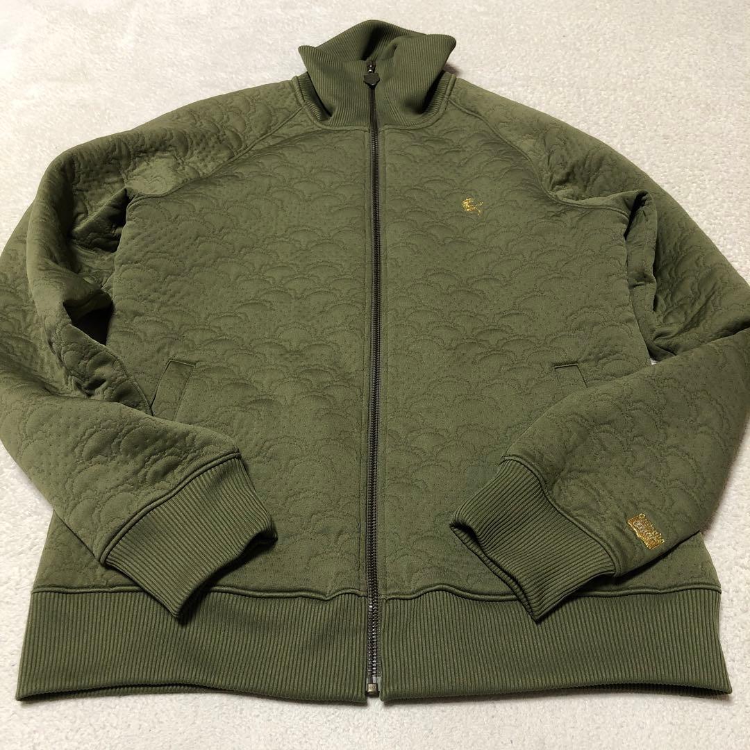 オニツカタイガー☆総柄 キルティング 刺繍ロゴ トラックジャケット