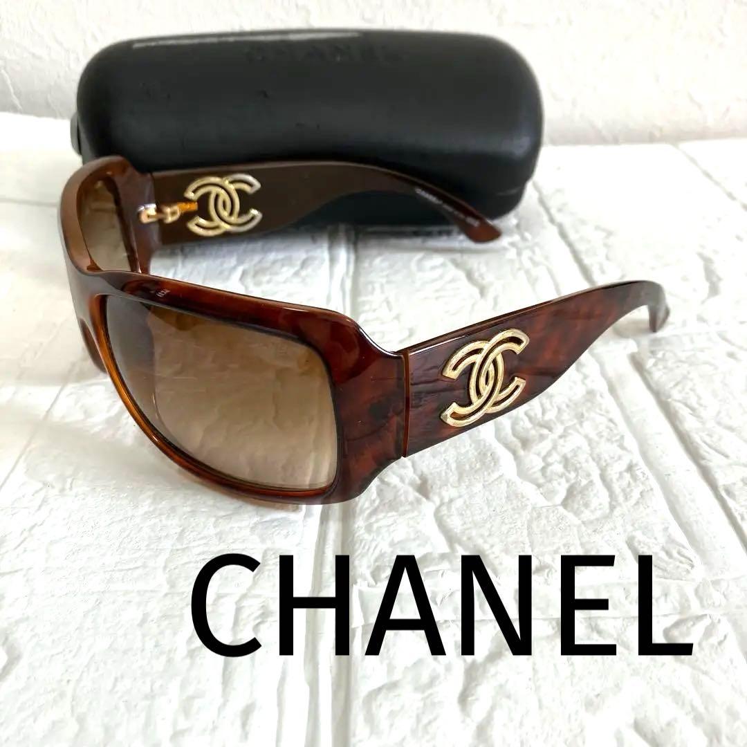 CHANEL シャネル　サングラス　ココマーク　ケース付き CHANEL - CHANEL サングラス ココマーク ブラック 黒 ゴールド ケース