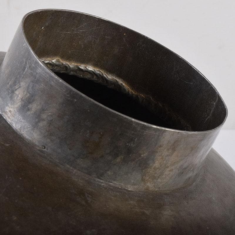 くろむ様専用 古錫 鮎銅銘 大茶壷 茶心壷 重さ約1711g M R8997H