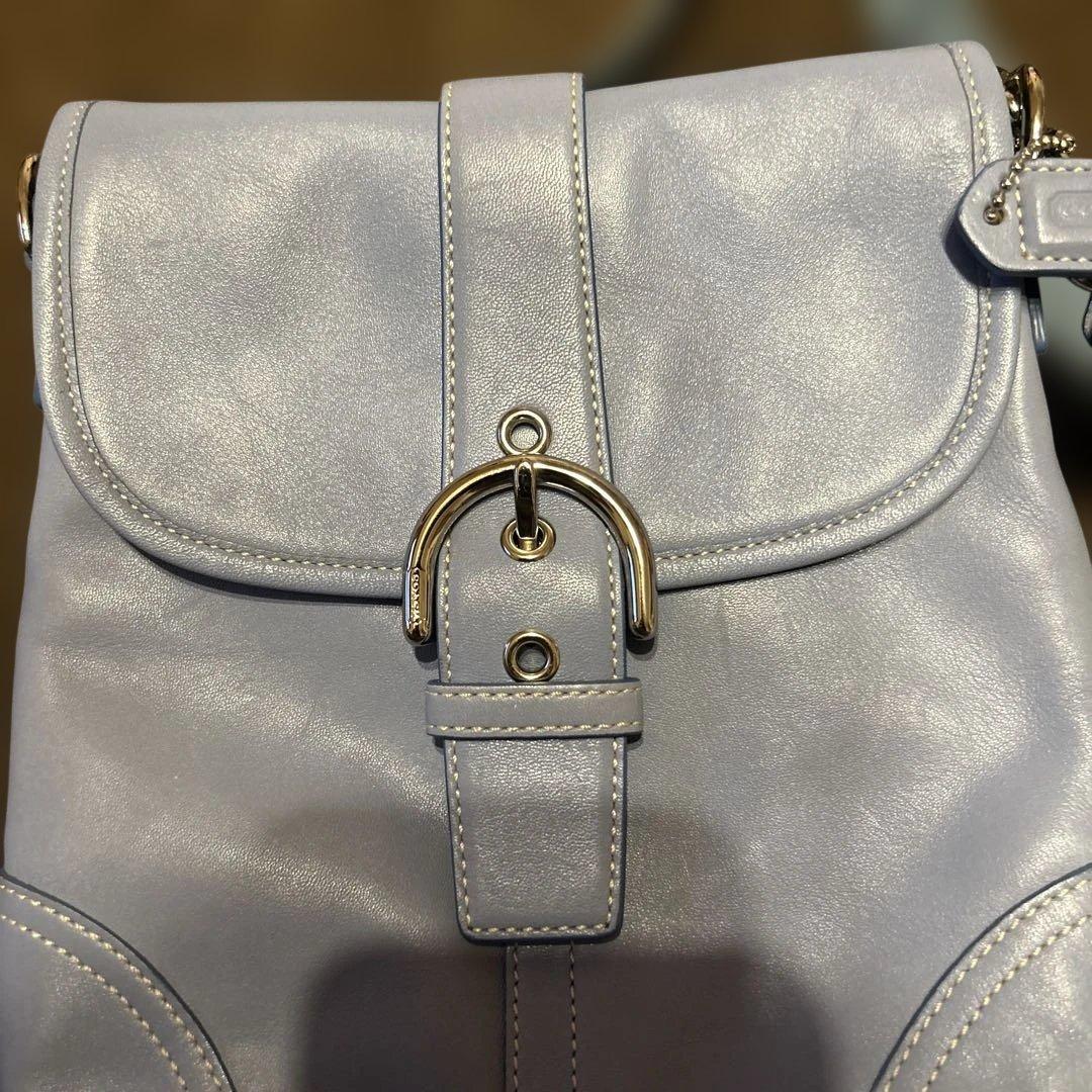 希少・極美品】COACH コーチ ソーホー ショルダーバッグレザーブルー