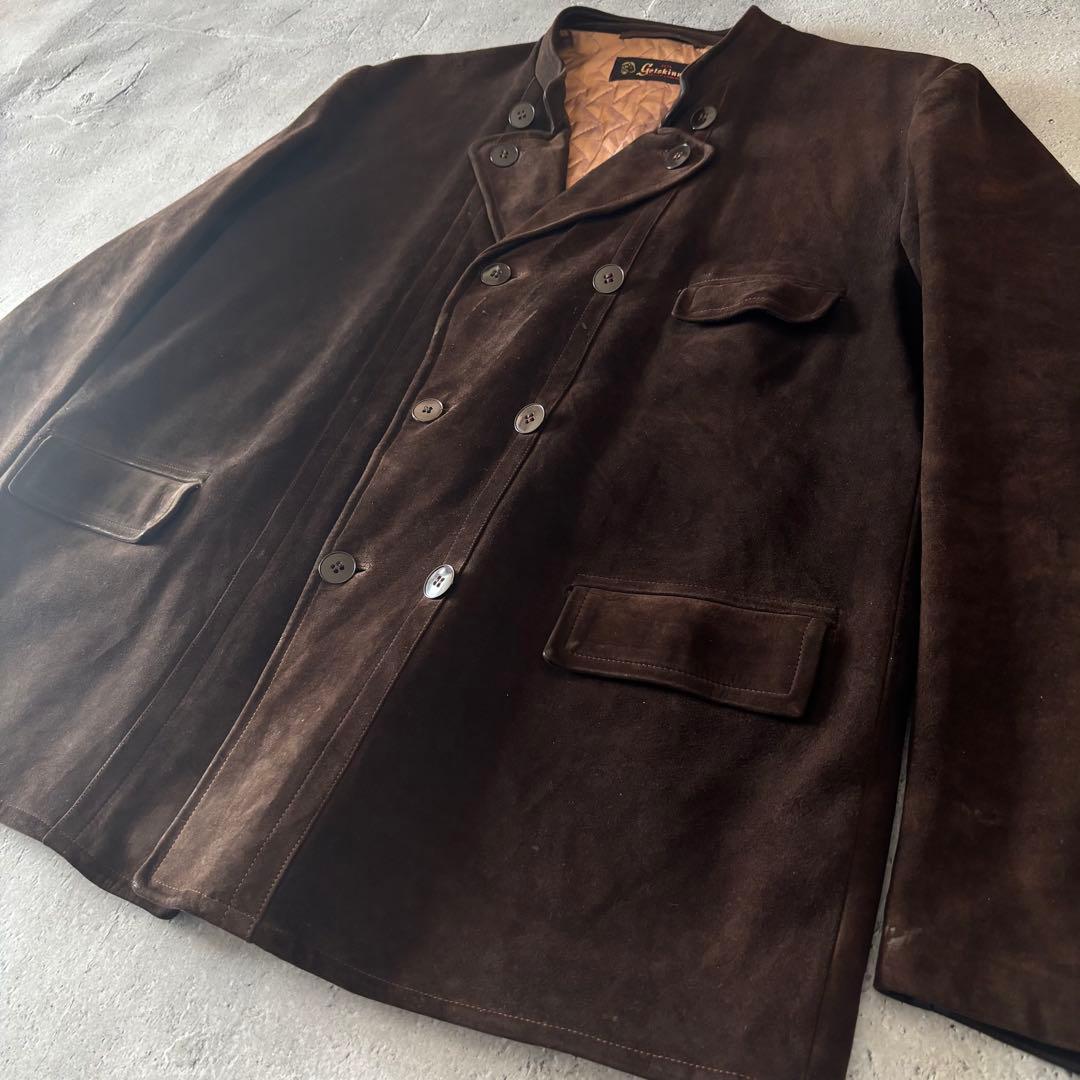 40s Swedish Vintage ゴートスキン スエード ダブルジャケット - メルカリ