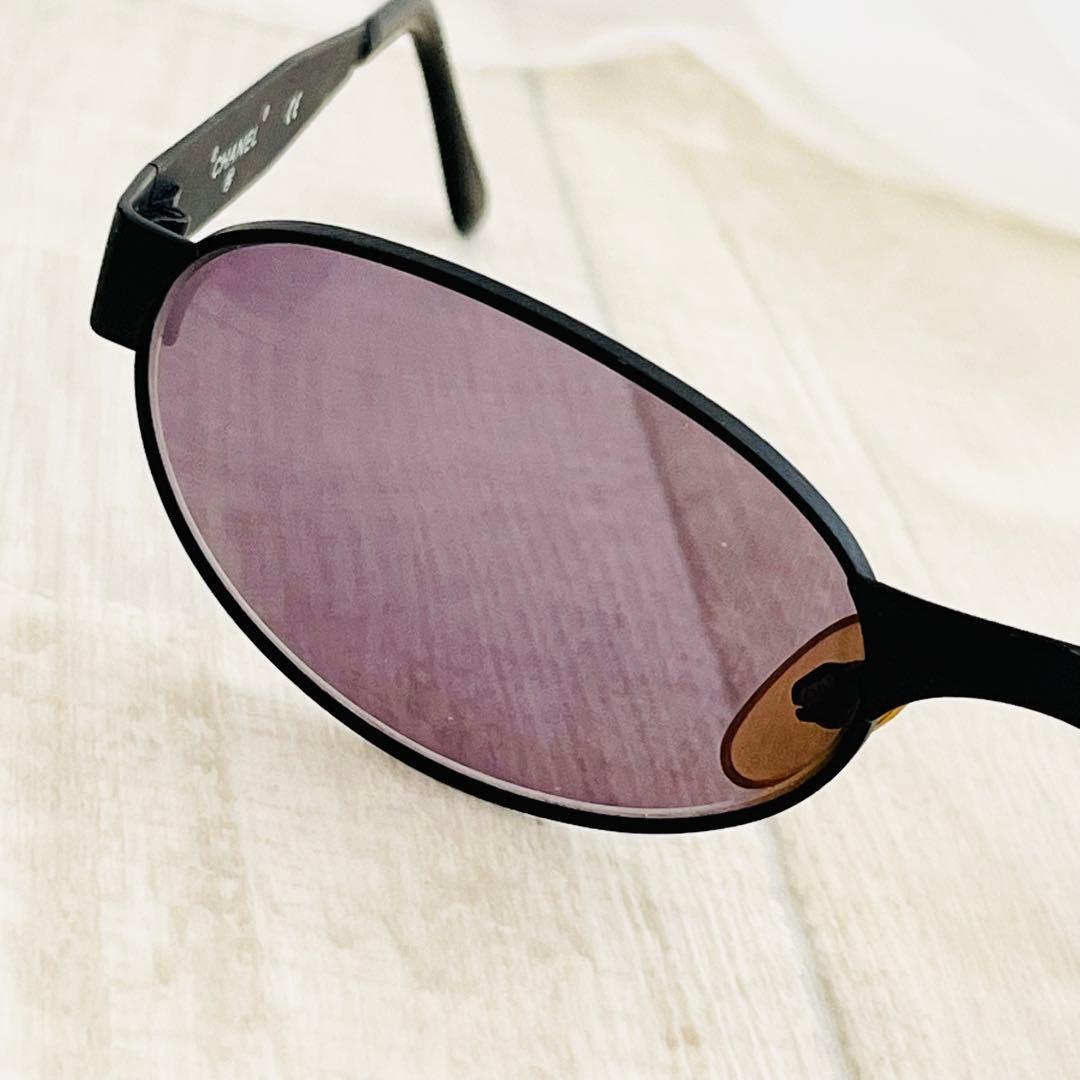 ヴィンテージ CHANEL サングラス 黒 ブラック ケース付き シャネル